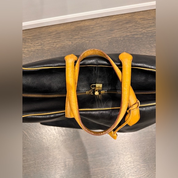 Authentic Vintage HERMES Paris made in France-INDIGO LEATHER TRAV DUFFEL BAG - Picture 8 of 17